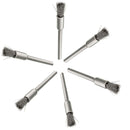 10pcs 3mm Shank Wire Brush Stainless Steel Head Removal Dust Burr Derusting Brush