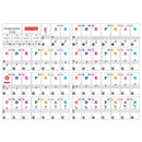 Music Keyboard Stickers & Piano Stickers 61 KEY SET Removable White Laminated Stickers