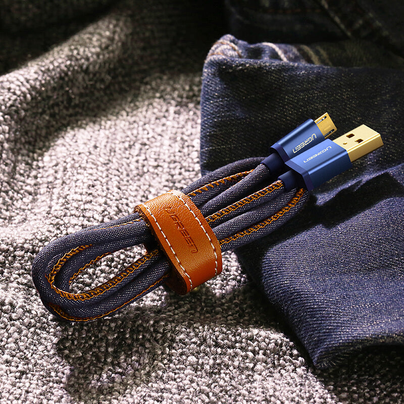 Ugreen Micro USB to USB Denim Braided 2A Fast Charging Cable Data Cable