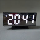 Loskii Digital Alarm Clock Mutifunction LED USB Charging Mirror Alarm Home Decor Desk Clock