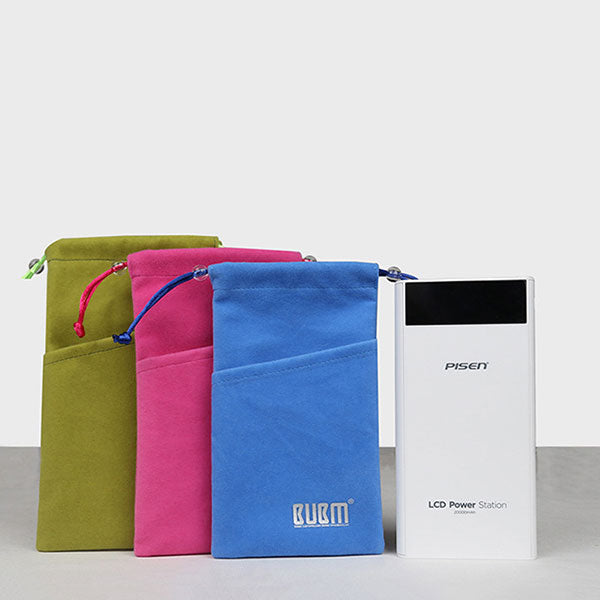 BUBM BM-DH006 Portable Drawstring Hard Carring Case Double Layers Travel Storage Bag