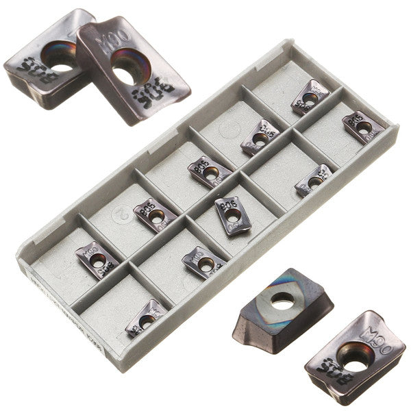 10pcs HM90 APKT 1003 PDR IC908 Carbide Inserts Turning Tool Holder Inserts