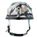 BYB Retro Cruiser Half Face Helmet Motorcycle Riding Leather Camouflage/Black