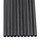 10Pcs/Set 200mm Round Carbon Fiber Tube Pure Carbon Hollow Pipe Roll Wrapped Matt Surface for RC Airplane DIY Tool