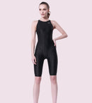 SBART Shark Leather Womens Swimsuits Siamese Angle Professional Sports Swimwear F8005 with Chest Pad