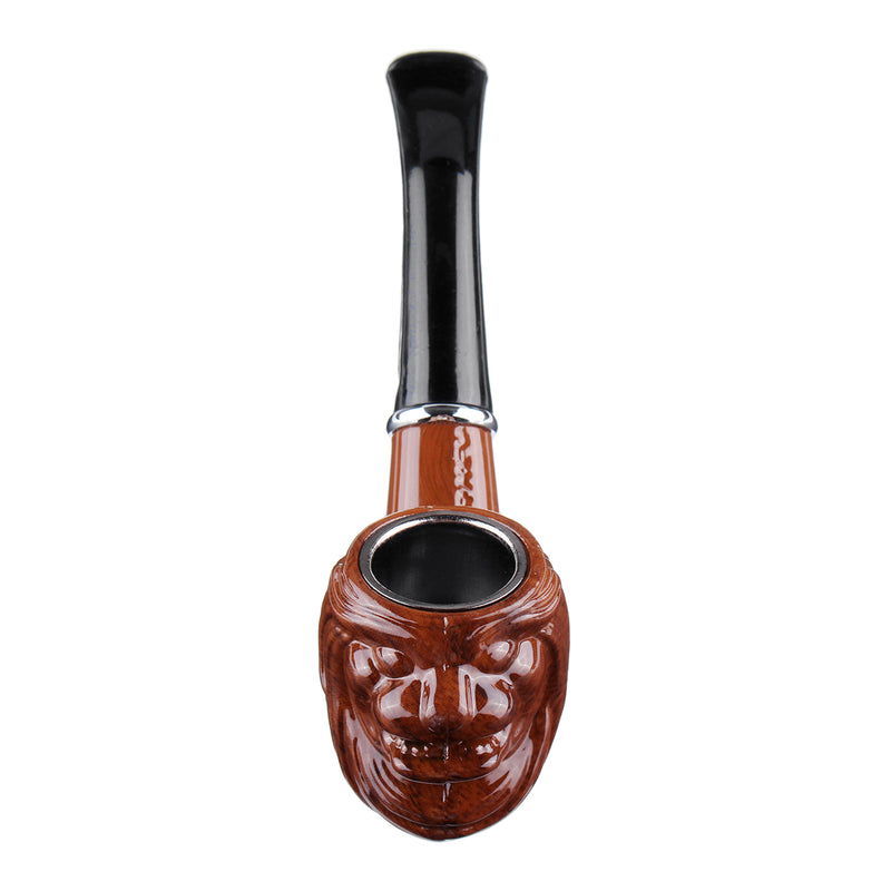 Classical Detachable Wooden Pipes without Pipe Rack Old-fashioned Flat-mouth Wood Tool