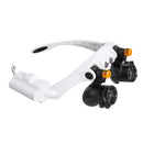 LED Magnifying Head Mount Magnifier Interchangeable Loupe with 7 Group Replaceable Lenses Loupe