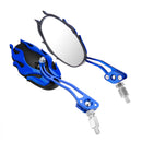 Pair 8/10mm Universal Motorcycle Motorbike Scooter Rear View Side Back Mirrors