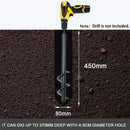 8x45cm Garden Auger Earth Planter Drill Bit Post Hole Digger Earth Planting Auger Drill Bit for Electric Drill