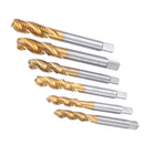 Drillpro HSS Spiral Flute Hand Tap Imperial Titanium Coated Machine Screw Plug Tap Drill