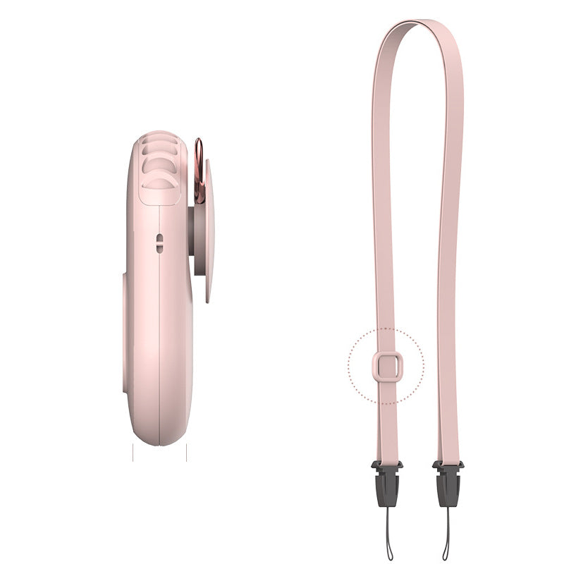 Mini Hand-Held Fan Portable Cute Lazy USB Charge Fan Neck Hanging Cord Cooling Fan