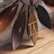Loskii Antique Industrial Wind Iron Leaves Wall Clock Novel Style American Retro Metal Wall Clock