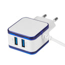 Bakeey 3.1A Dual Micro USB Port LED Fast Charging EU Plug Adapter Charger for Xiaomi HUAWEI Honor HTC