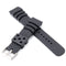 Replacement 20mm/22mm Black Divers Silicone Watch Band Strap Ocean Ripples for SEIKO