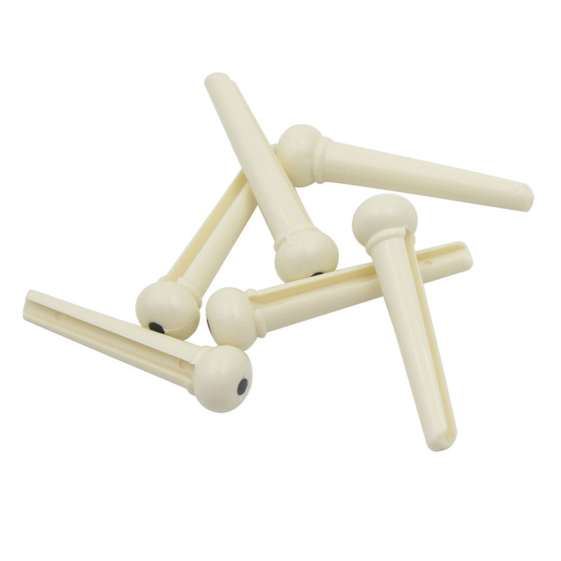 2pcs Cattle Bone Guitar Parts Endpin with Abalone Dot Bridge End Pins for Acoustic Guitar