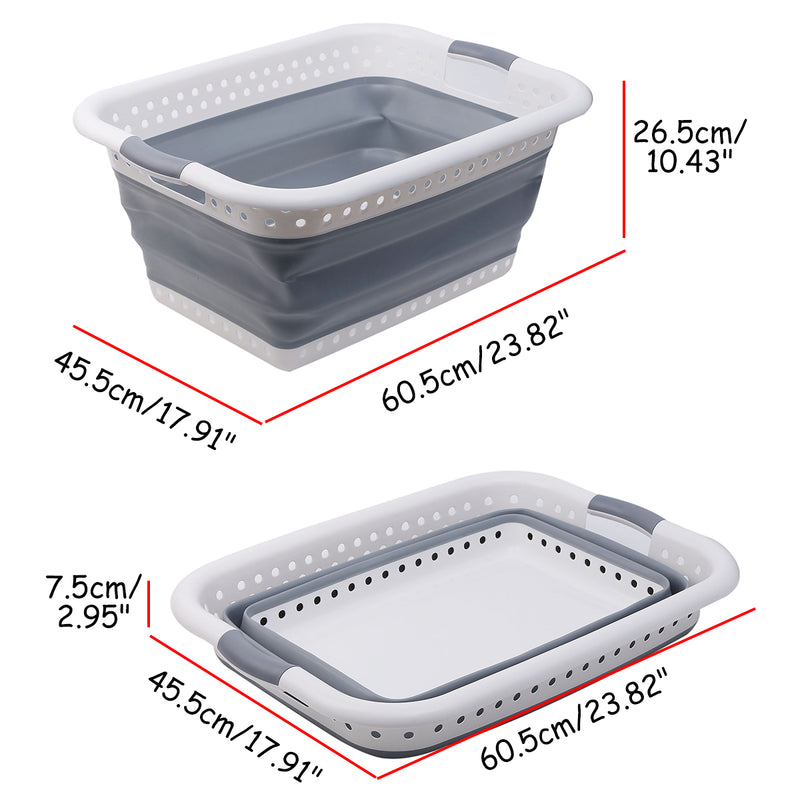 Collapsible Laundry Basket Foldable Cloth Washing Storage Hamper Bathroom Storage Baskets