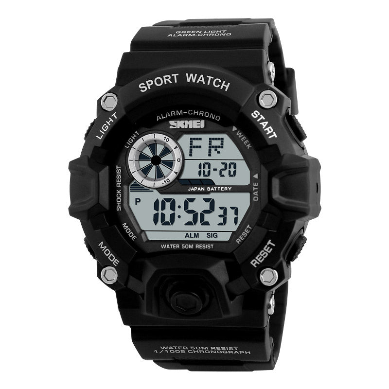 SKMEI 1019 Digital Watch Fashion Multi-funcional Sports Chronograph 50M Waterproof Men Wrist Watch