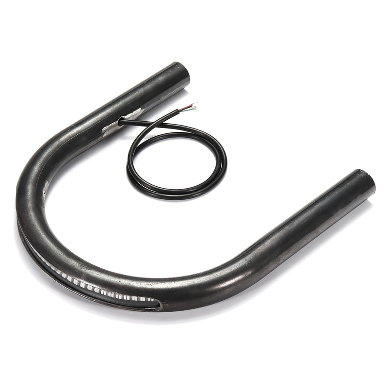 7/8inch Tube Black Cafe Racer Seat Frame Hoop Brat Loop LED Brake Turn Singal Lights