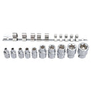 10Pcs E4-E18 Socket Wrench Set 1/4 3/8 Inch Drive Size E Socket Wrench with Storage Rail