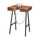 Clear Glass Hydroponic Beaker with Planter Bench Stand Decorations Tabletop Container Flower Bottle