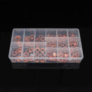150pcs Copper Diesel Injector Washer Seal Assortment Set Fuel Injector Seal Ring