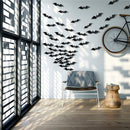12Pcs 3D Bat Sticker Glossy Cool Wall Decals Decorative Home Room Window Tree Light Decor