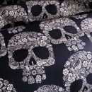 3 PCS Bedding Sets Skull Printing Quilt Cover Pillowcase For Queen Size