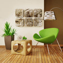 12cm Round Wooden Table Clock Battery Powered Office Home Living Room Decor