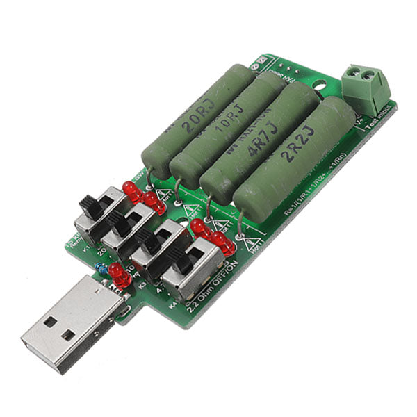 JUWEI 10W 4 Switch USB Aging Discharge Loader 15 Kinds Current Test Load Support QC2.0 QC3.0