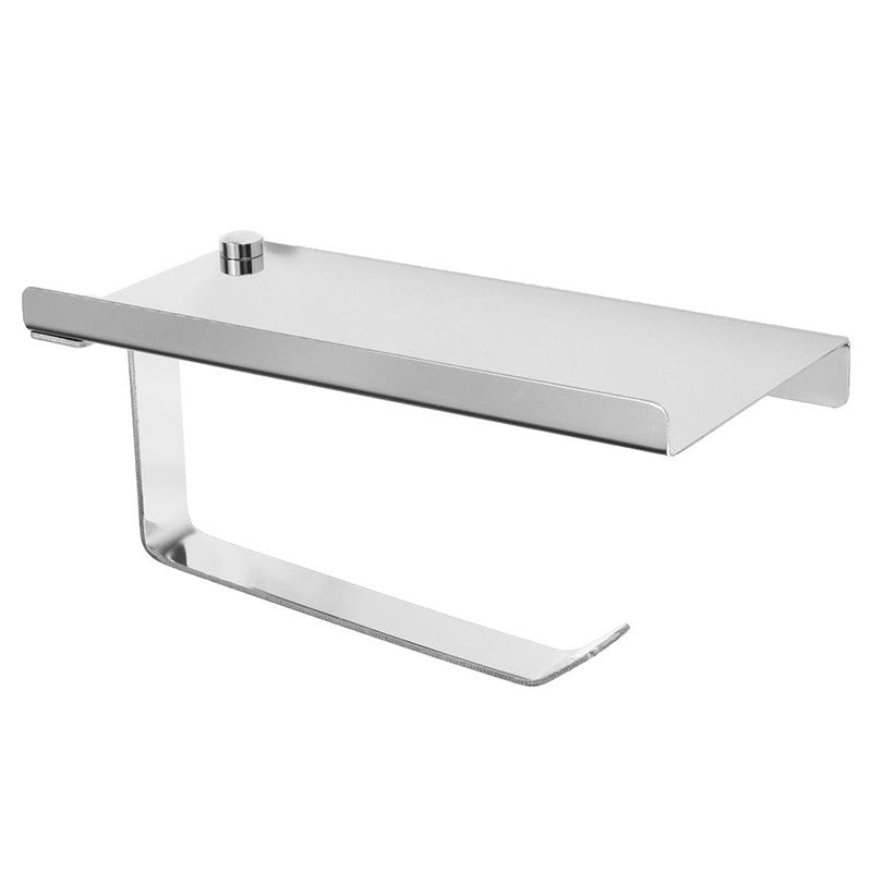 Polished Chrome Stainless Steel Bathroom Toliet Paper Book Phone Holder