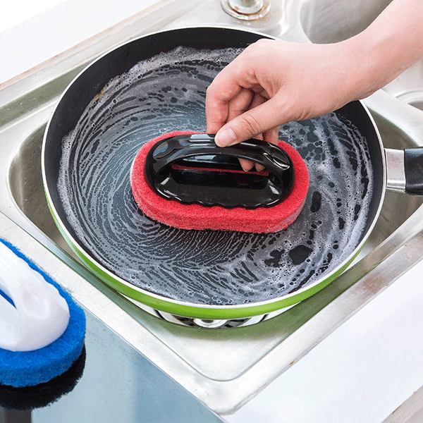 KCASA KC-CS08 Strong Decontamination Bath Brush Magic Sponge Tiles Wash Pot Clean Brush Sponge Rub