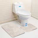 2 PCS Non Slip Toilet Cover Rugs Bath Mat Set Bath Shower Bathroom Floor Carpet