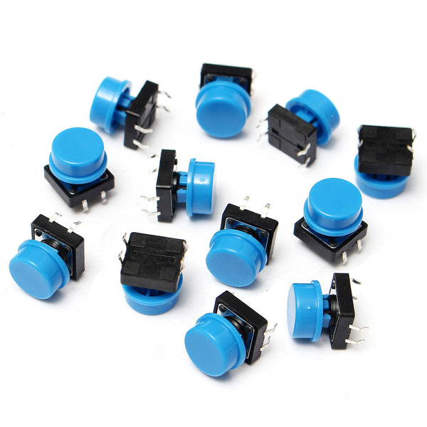 100Pcs Tactile Push Button Switch Momentary Tact Caps