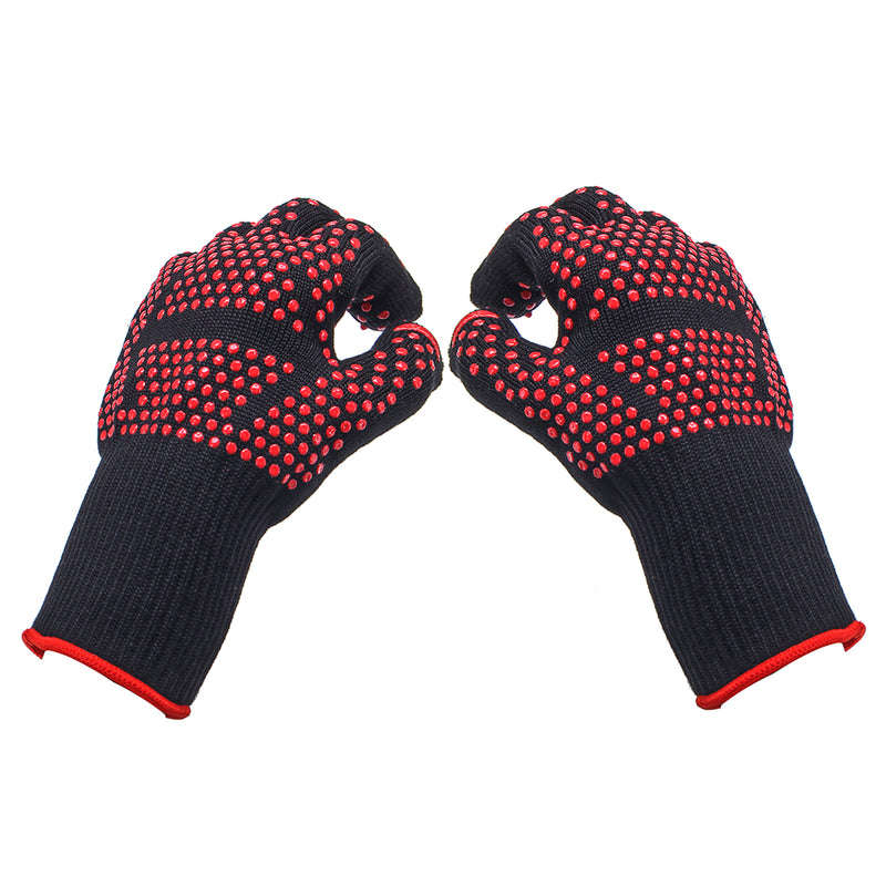1 pair 500C Heat Proof Grilling Gloves BBQ Kitchen Cooking Industrial Work Tools