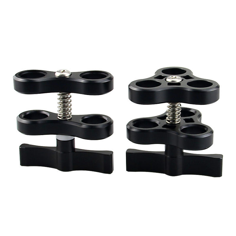 HOOZHU S01 2-Hole Diving Bracket Underwater Adjustable Diving Flashlight Arms Camera Arm