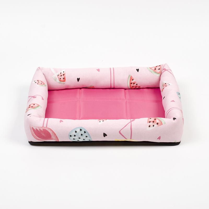 Loskii Summer Pet Cooling Mat Dog Mats Pet Bed for Puppy Teddy Cushion House