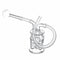 New Glass H ookah Pipes Craft Mini Four-sided Four Skulls Small H ookah Glass Skull