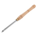 Drillpro Wood Turning Tool Carbide Insert Cutter with Wood Handle Lathe Tools Round Shank Woodworking Tool