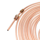 Universal 25Ft Copper Nickel Brake Line Tubing Kit 3/16" OD with 15Pcs Nuts
