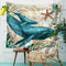Marine Animal Nordic Style Tapestry Wall Hanging Beach Towel Art Carpet Decorative Tapestry