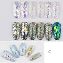 6Pcs 3D Glass Glitter Nail Sequins Set Aurora Shimmer Nail Decoration Nail DIY Art Decoration