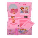 Girls Pink Ballerina Kids Musical Box Jewelry & Trinket Mirror + Photo Holder