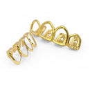 Unisex Women Men Rose Gold Plated Hip Hop Teeth Grill Top Bottom Tooth Dental Tools