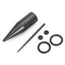 36Pcs 14G-00G Ear Plugs Stretching Expande Screw 316L Stainless Steel Black Set
