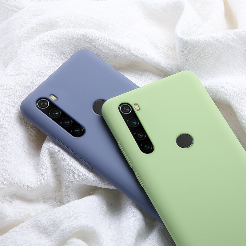 For Xiaomi Redmi Note 8T Case Bakeey Smooth Liquid Silicone Rubber Back Cover Protective Case
