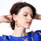 Trendy Sun Moon Star Big Ear Drop Earring Purple Rhinestone Earrings For Women