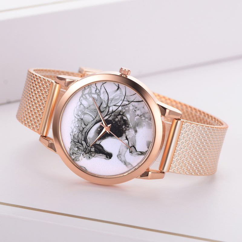LVPAI P598 China Style Horse Dial Face Women Wrist Watch Casual Style Quartz Watches