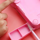 Plastic Cartoon Fancy Stationery Multi-function Pen Box with Sharpener 2 Layer Double Open Multi-layer Pencil Case Student Gift