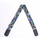 Adjustable Cotton Strap Belt with PU Leather Ends for Electric Guitar Bass Ukulele