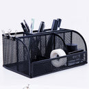 XIAOMI Ecosystem Deli 8903 Multi-functional 7 Grids Combination Pencil Holder Metal Mesh Desktop Organizer Storage Box Pen Stand Office School Supplies